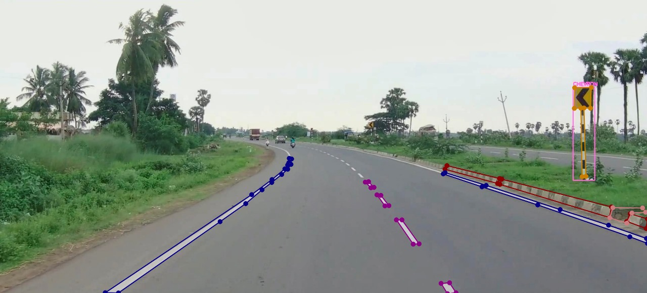 Centeral Lane Line Marking